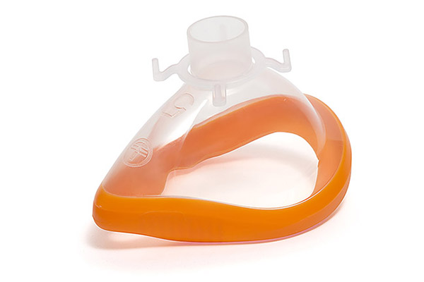 Mascarilla de anestesia ClearLite, tamaño 5, adulto grande, color naranja, 22F