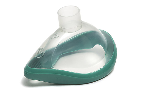 Mascarilla de anestesia ClearLite, tamaño 4, adulto mediana, color verde, sin anillo, 22F
