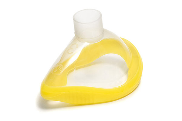 Mascarilla de anestesia ClearLite, tamaño 3, adulto pequeña, color amarillo, sin anillo, 22F