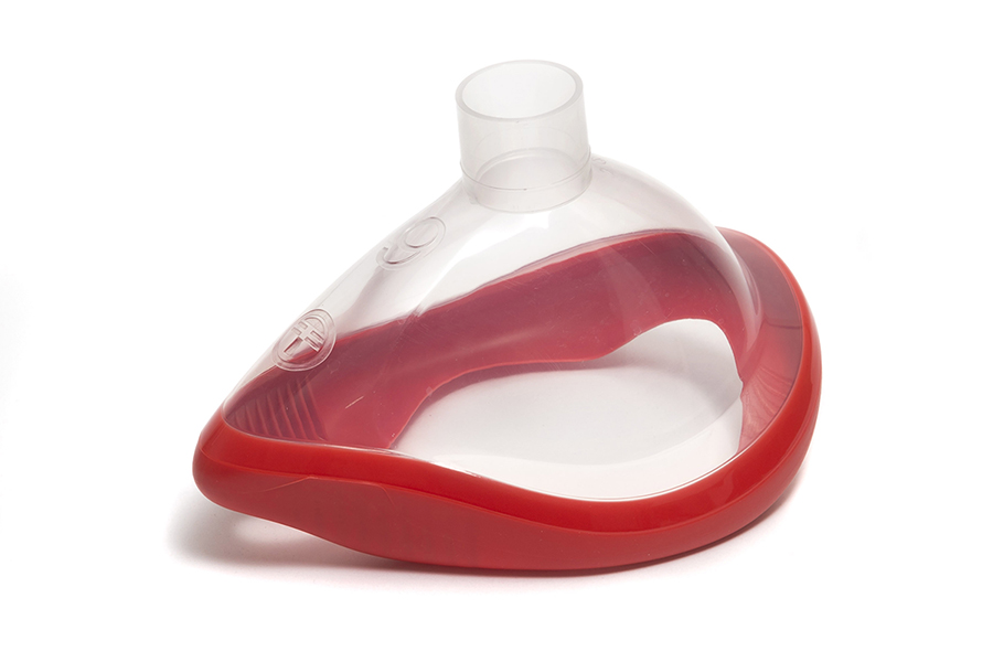 Mascarilla de anestesia ClearLite, tamaño 6, adulto extra grande, color rojo, sin anillo, 22F