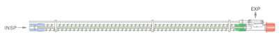 22mm Smoothbore breathing system with monitoring line and exhalation valve, single limb, 1.8m
