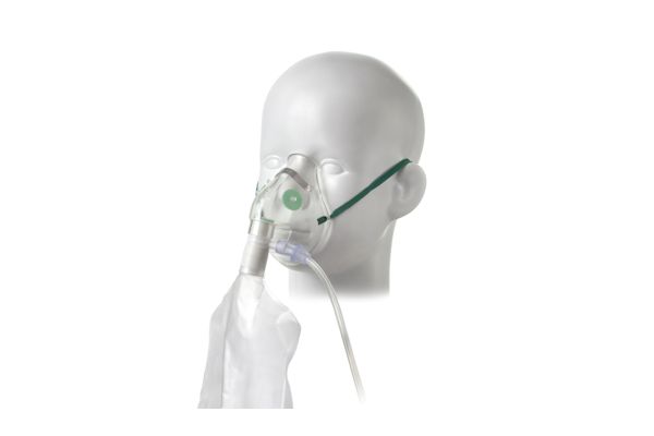 Mascarilla de alta concentración de oxígeno pediátrica con línea de oxígeno, 2.1m